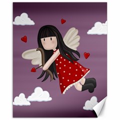 Cupid Girl Canvas 16  X 20   by Valentinaart