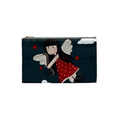 Cupid Girl Cosmetic Bag (small)  by Valentinaart