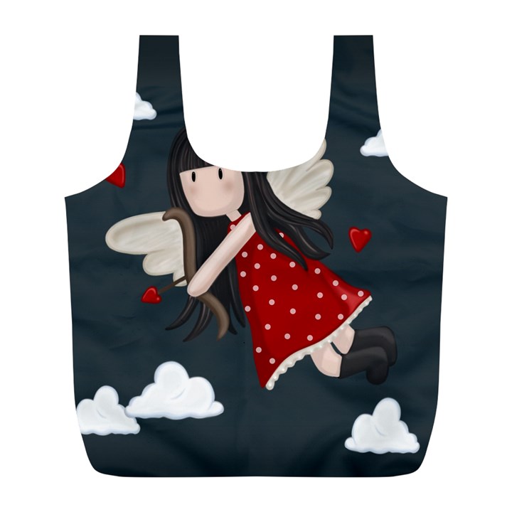 Cupid girl Full Print Recycle Bags (L) 