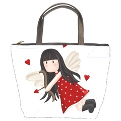 Cupid Girl Bucket Bags by Valentinaart