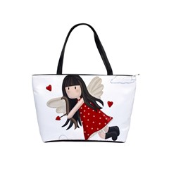 Cupid Girl Shoulder Handbags by Valentinaart