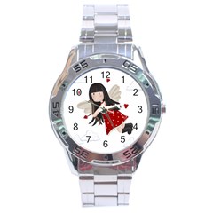 Cupid Girl Stainless Steel Analogue Watch by Valentinaart