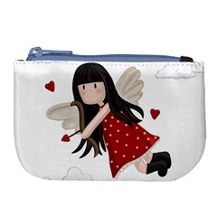 Cupid Girl Large Coin Purse by Valentinaart