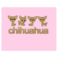 Chihuahua Double Sided Flano Blanket (medium)  by Valentinaart