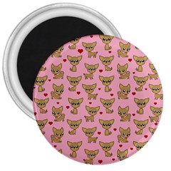 Chihuahua Pattern 3  Magnets by Valentinaart