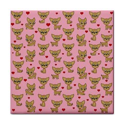 Chihuahua Pattern Face Towel by Valentinaart