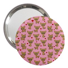 Chihuahua Pattern 3  Handbag Mirrors by Valentinaart