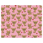 Chihuahua pattern Double Sided Flano Blanket (Medium)  60 x50  Blanket Front