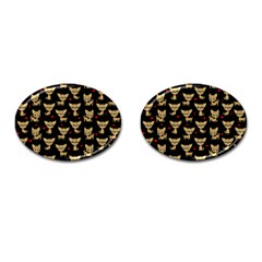 Chihuahua Pattern Cufflinks (oval) by Valentinaart