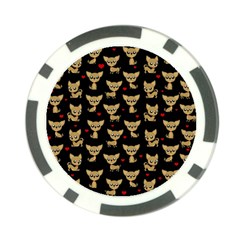 Chihuahua Pattern Poker Chip Card Guard (10 Pack) by Valentinaart