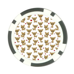 Chihuahua Pattern Poker Chip Card Guard (10 Pack) by Valentinaart