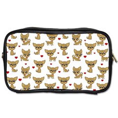 Chihuahua Pattern Toiletries Bags by Valentinaart