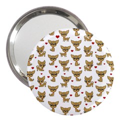 Chihuahua Pattern 3  Handbag Mirrors by Valentinaart