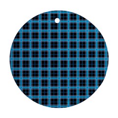 Deep Sea Tartan Ornament (round) by jumpercat