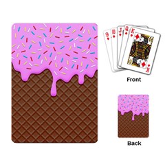 Chocolate And Strawberry Icecream Playing Card by jumpercat