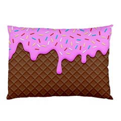 Chocolate And Strawberry Icecream Pillow Case by jumpercat
