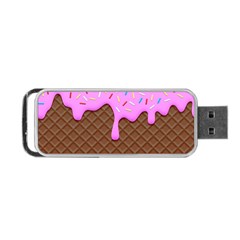 Chocolate And Strawberry Icecream Portable Usb Flash (two Sides) by jumpercat