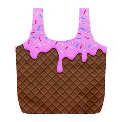 Chocolate And Strawberry Icecream Full Print Recycle Bags (l)  by jumpercat