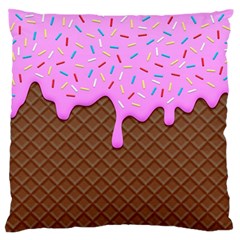 Chocolate And Strawberry Icecream Large Flano Cushion Case (one Side) by jumpercat