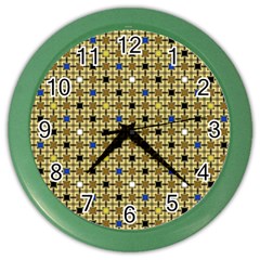 Persian Blocks Desert Color Wall Clocks by jumpercat