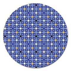 Persian Block Sky Magnet 5  (round) by jumpercat