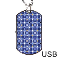 Persian Block Sky Dog Tag Usb Flash (one Side) by jumpercat