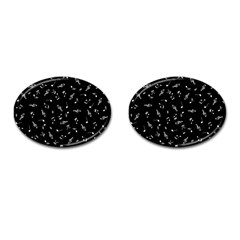 Music Tones Black Cufflinks (oval) by jumpercat