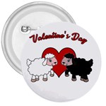 Valentines day - Sheep  3  Buttons Front