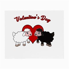 Valentines Day - Sheep  Small Glasses Cloth by Valentinaart