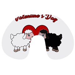 Valentines Day - Sheep  Travel Neck Pillows by Valentinaart