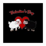 Valentines day - Sheep  Medium Glasses Cloth Front