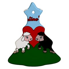 Valentines Day - Sheep  Christmas Tree Ornament (two Sides) by Valentinaart