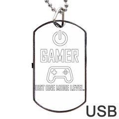 Gamer Dog Tag Usb Flash (one Side) by Valentinaart