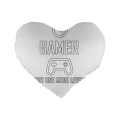 Gamer Standard 16  Premium Flano Heart Shape Cushions by Valentinaart