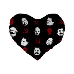 Communist Leaders Standard 16  Premium Heart Shape Cushions by Valentinaart