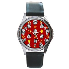 Communist Leaders Round Metal Watch by Valentinaart