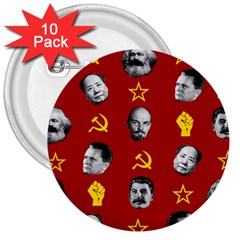 Communist Leaders 3  Buttons (10 Pack)  by Valentinaart