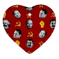 Communist Leaders Heart Ornament (two Sides) by Valentinaart