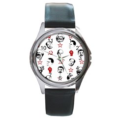 Communist Leaders Round Metal Watch by Valentinaart