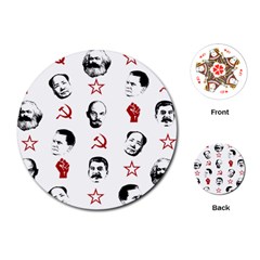Communist Leaders Playing Cards (round)  by Valentinaart