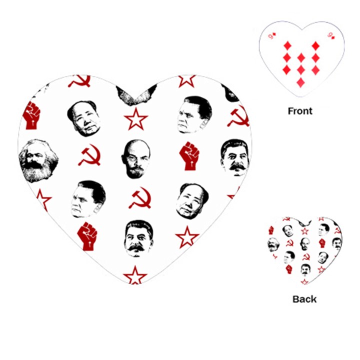 Communist Leaders Playing Cards (Heart) 
