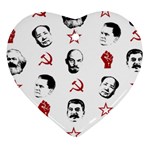 Communist Leaders Heart Ornament (Two Sides) Front