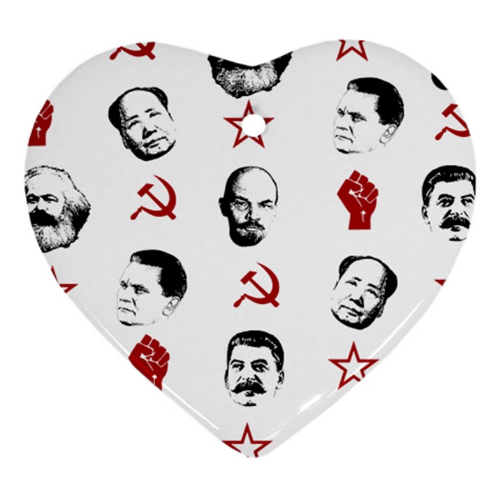 Communist Leaders Heart Ornament (Two Sides)