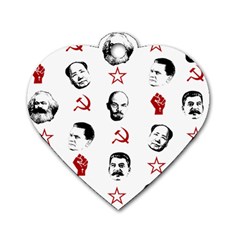 Communist Leaders Dog Tag Heart (two Sides) by Valentinaart