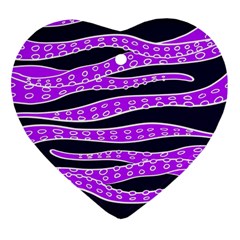 Purple Tentacles Ornament (heart) by jumpercat