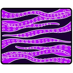 Purple Tentacles Fleece Blanket (medium)  by jumpercat