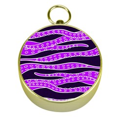 Purple Tentacles Gold Compasses by jumpercat