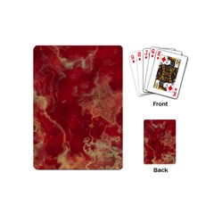 Marble Red Yellow Background Playing Cards (mini)  by Nexatart