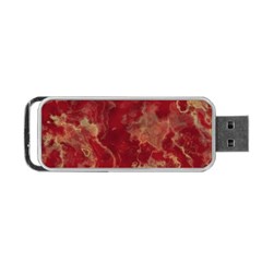 Marble Red Yellow Background Portable Usb Flash (one Side) by Nexatart