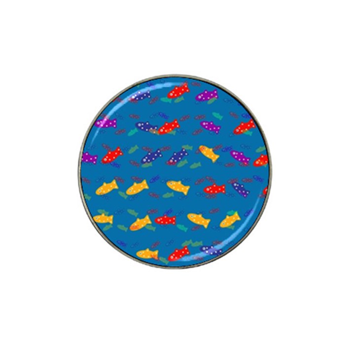 Fish Blue Background Pattern Texture Hat Clip Ball Marker